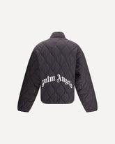 Curved Quilted Logo Jacket - BLACK | Base Blu