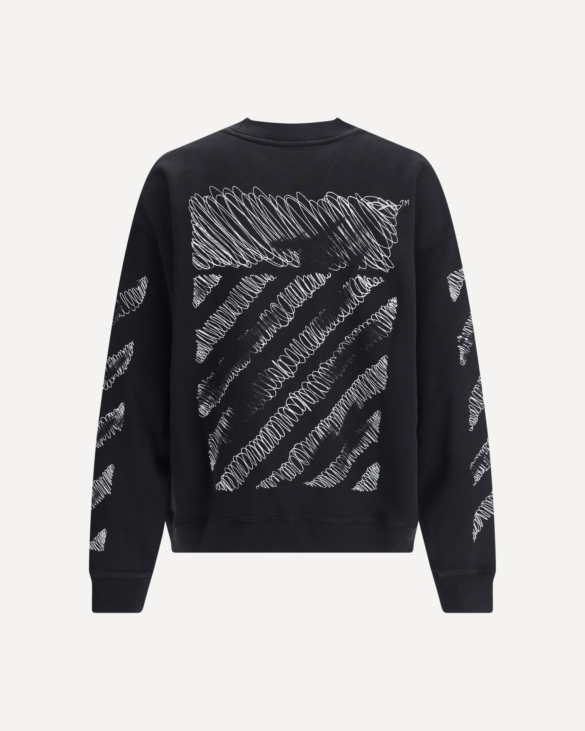 OFF-WHITE Scribble Diag Skate Crewneck BLACK | Base Blu