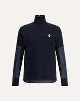 Stretch Wool Turtleneck - BLUE | Base Blu