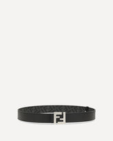 FF leather and canvas reversible - BLACK | Base Blu