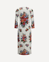 Floral Print Stretch Viscose Dress - MULTICOLOUR | Base Blu