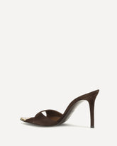 Intrigo Jewelry Mules Sandals - BROWN | Base Blu