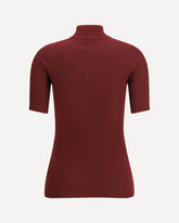 Top in maglia a coste - BORDEAUX | Base Blu