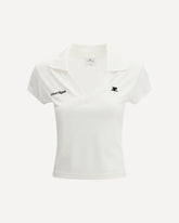 Polo Sports corta - BIANCO | Base Blu
