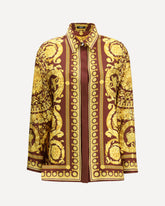 Camicia in seta stampata  - BORDEAUX | Base Blu