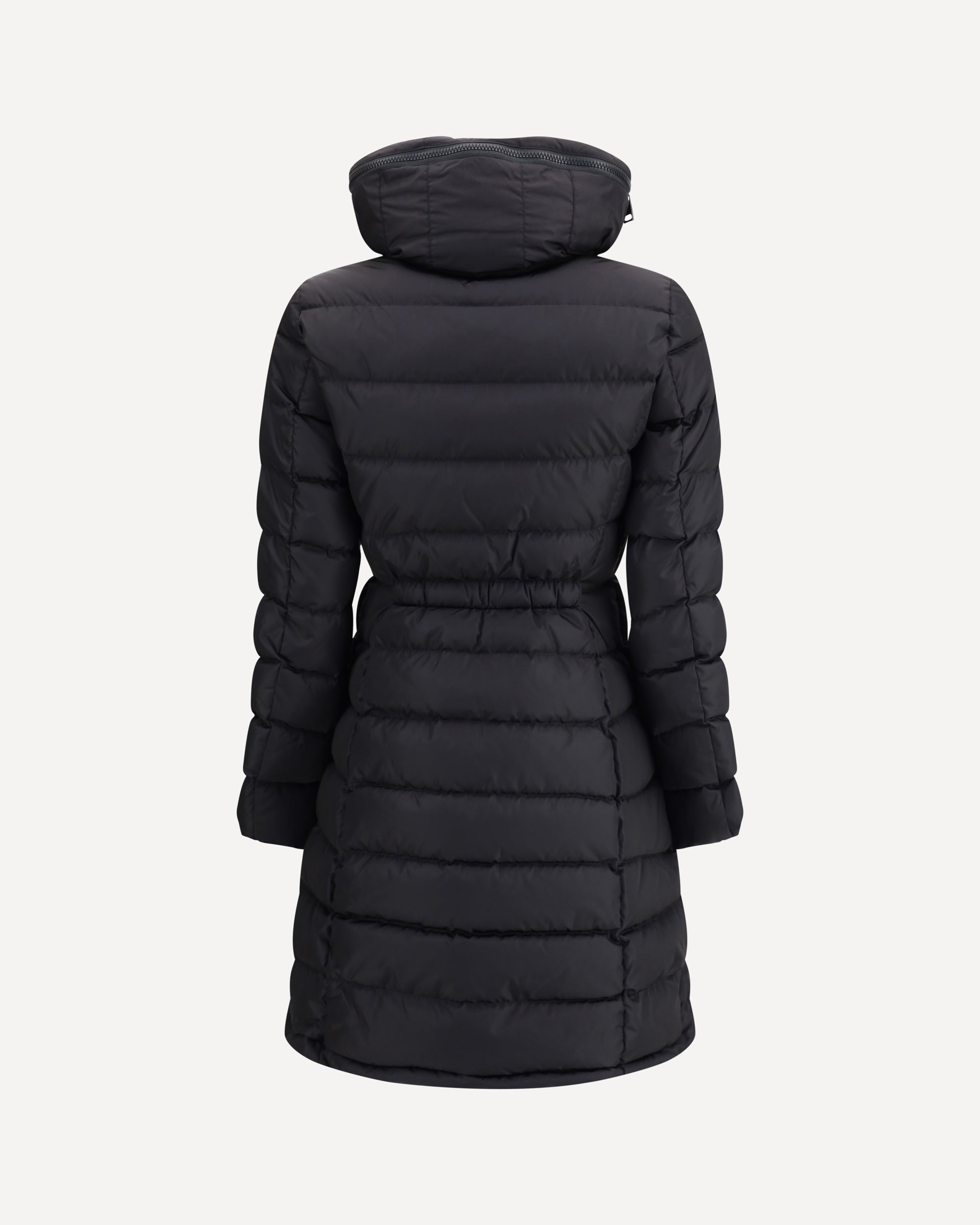 モンクレール　FlammetteロングダウンジャケットM.L Black Flammette Hooded Long Down Jacket - Long Down Jackets