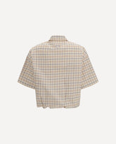 Checked poplin Shirt - BEIGE | Base Blu
