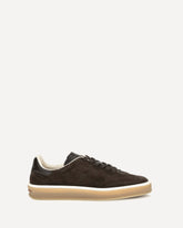 Suede Tennis Walk Sneakers - BROWN | Base Blu