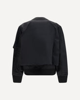 Cotton chino and nylon twill double Jacket - BLACK | Base Blu