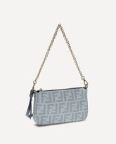 Pouch Baguette in denim - AZZURRO | Base Blu