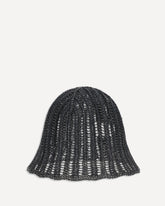 Cappello in rafia techno - NERO | Base Blu