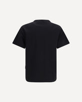 Neck Logo cotton T-shirt - BLACK | Base Blu
