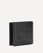 Intrecciato bi-fold Wallet - BLACK | Base Blu