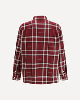 Camicia in tartan cotone jacquard - ROSSO | Base Blu