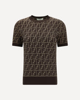 T-shirt FF pattern - MARRONE | Base Blu