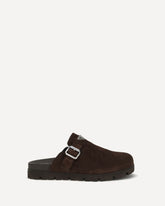 Suede Mules - BROWN | Base Blu
