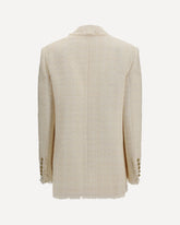 Giacca in tweed a due bottoni - CREMA  | Base Blu