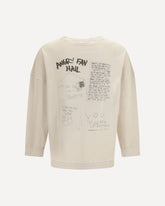Angry fan mail oversized graphic Sweatshirt - CREAM | Base Blu
