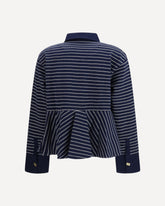 Striped Polo Shirt - BLUE | Base Blu