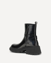 Patent-leather Conny Ankle Boots - BLACK | Base Blu