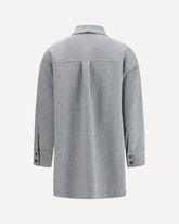 Oversized Riber wool Shirt - GREY | Base Blu