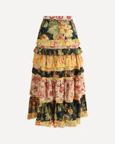 Long flounce Skirt - MULTICOLOUR | Base Blu