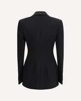 Tailored wool Blazer - BLACK | Base Blu