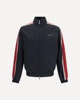 Giacca Blouson in nylon con logo ricamato - NERO | Base Blu