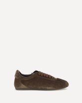 Low-top suede Sneakers - BROWN | Base Blu
