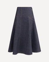 Denim midi Skirt - BLUE | Base Blu