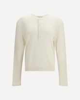 Fine Henley T-shirt - CREAM | Base Blu