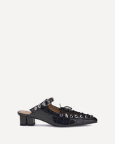 Oleatex laced Mules - BLACK | Base Blu
