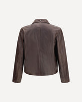 Mini leather Jacket - BROWN | Base Blu