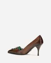 Leather lace-up Pumps - BROWN | Base Blu