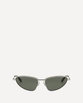 Occhiali da Sole Cat-eye  - ARGENTO | Base Blu