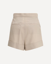 Mohair and silk canvas Shorts - GREEN | Base Blu