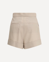 Mohair and silk canvas Shorts - GREEN | Base Blu