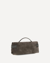 Essence suede Top-Handle Bag - BROWN | Base Blu