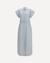 Long poplin chemisier Dress - LIGHT BLUE | Base Blu