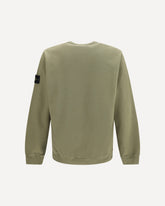 Crewneck cotton Sweatshirt - KHAKI  | Base Blu