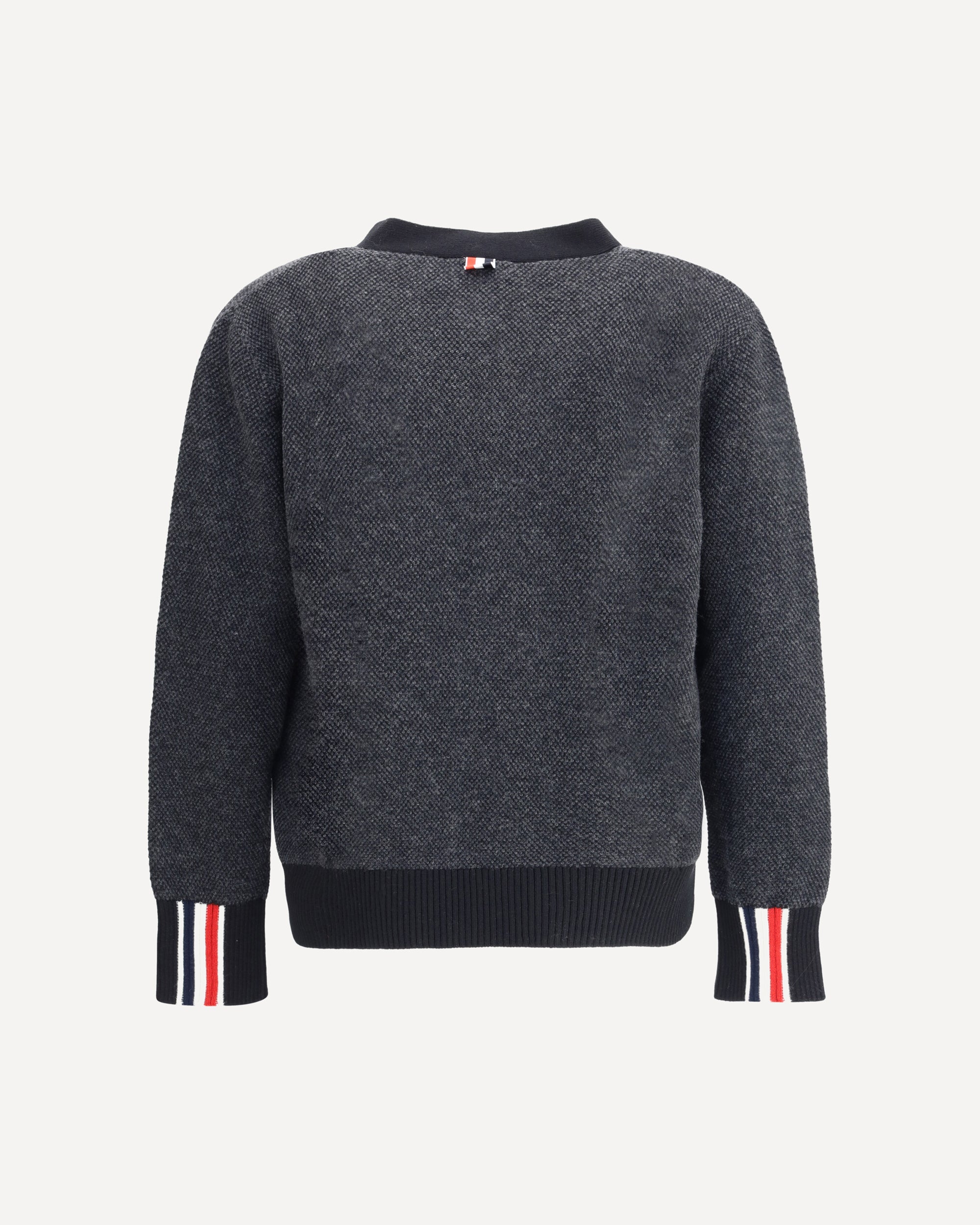 THOM BROWNE Wool Cardigan BLACK | Base Blu