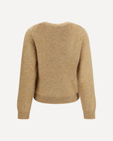 Alpaca graphic crewneck Sweater - BEIGE | Base Blu
