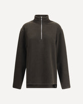 Suede Wool Pile athletic Jacket - GREEN | Base Blu