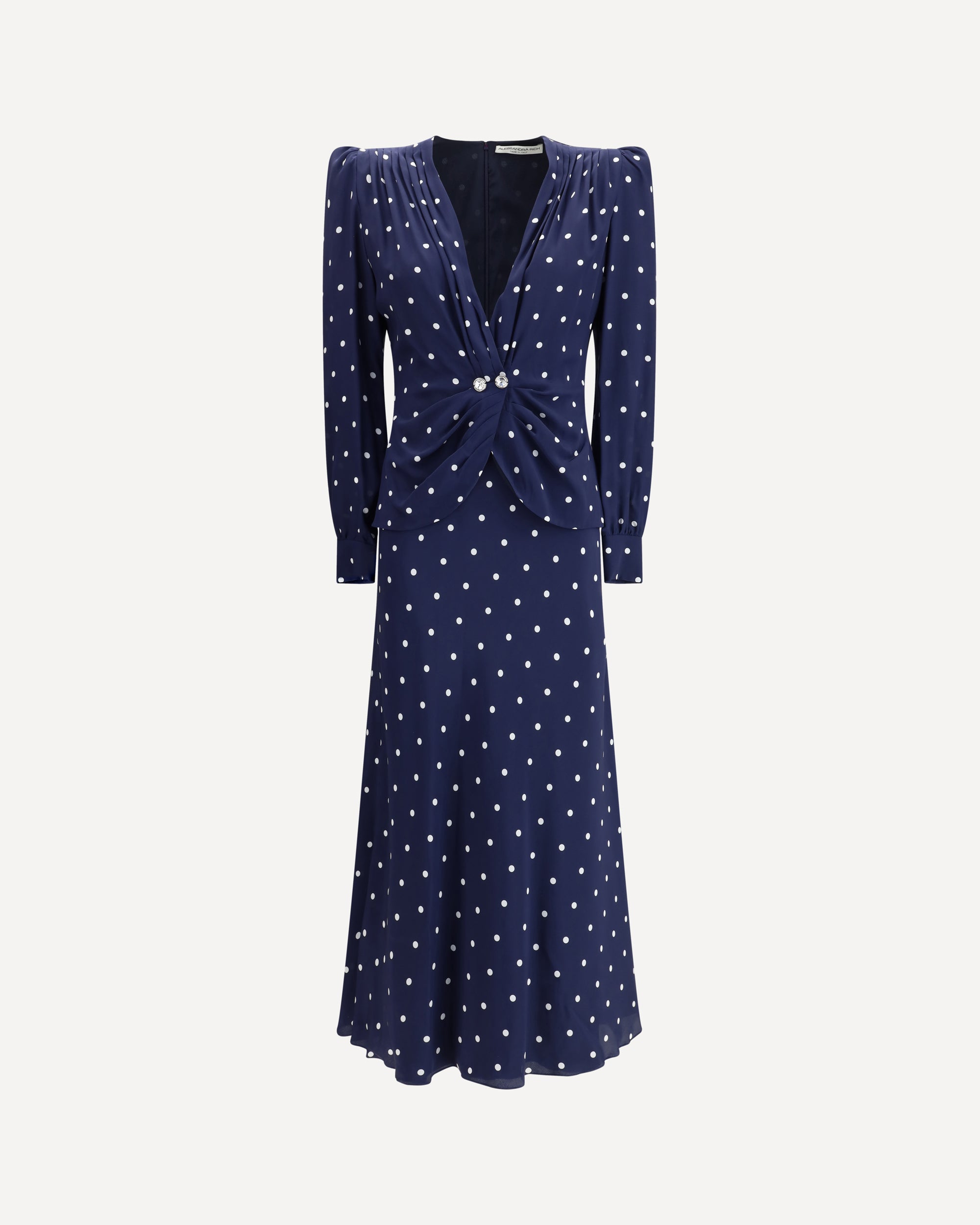 ALESSANDRA RICH Polka dot Dress BLUE