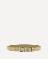 Rockstud suede Belt - BEIGE | Base Blu
