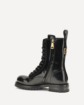 Leather Lace-Up Booties - BLACK | Base Blu