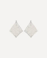 Pixel Chainmail Earrings - SILVER | Base Blu