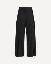 Draped wool Pants - BLACK | Base Blu