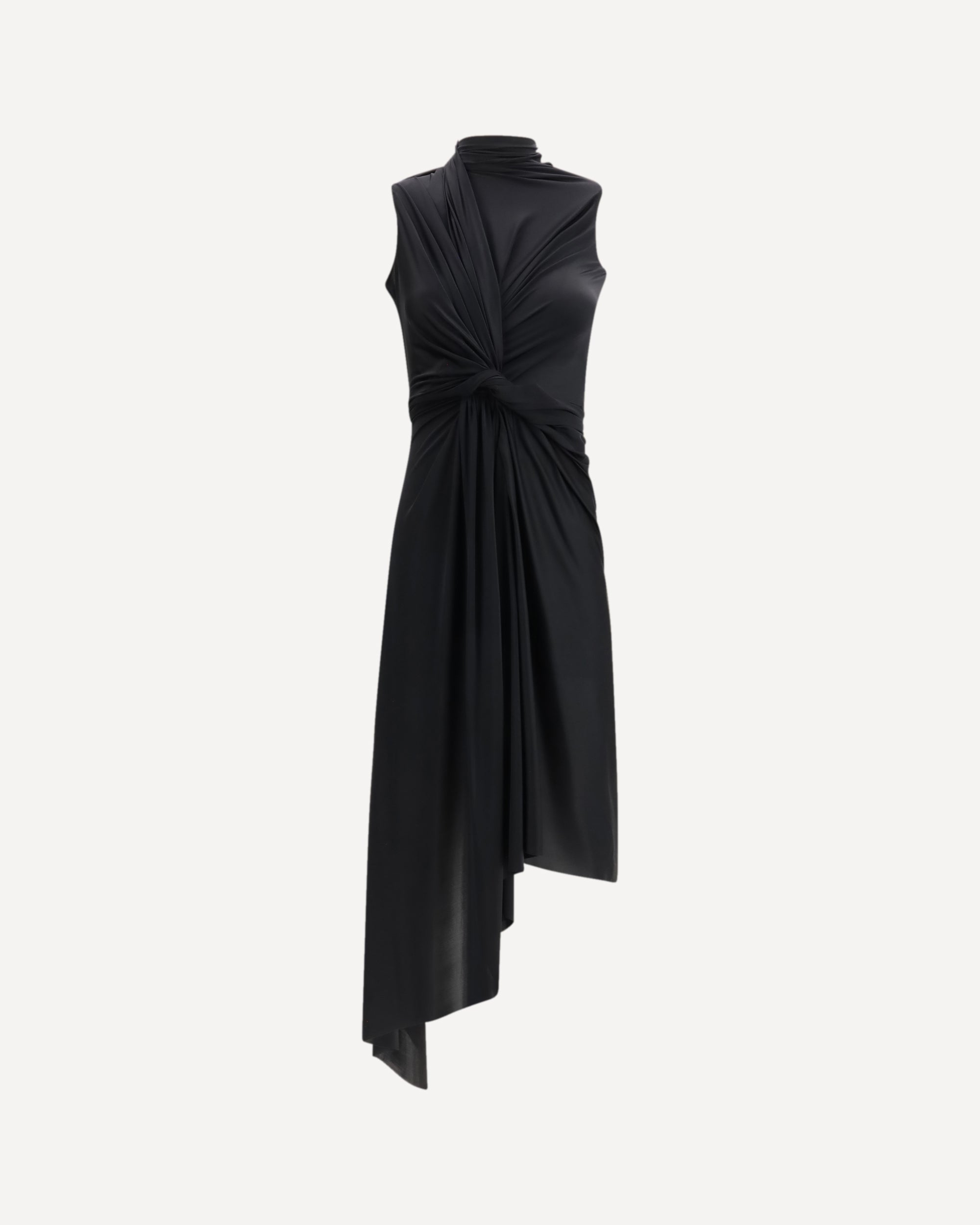 Balenciaga ASYMMETRIC STRETCH DRESS, Black / 36