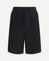 Viscose and linen Bermuda Shorts - BLACK | Base Blu